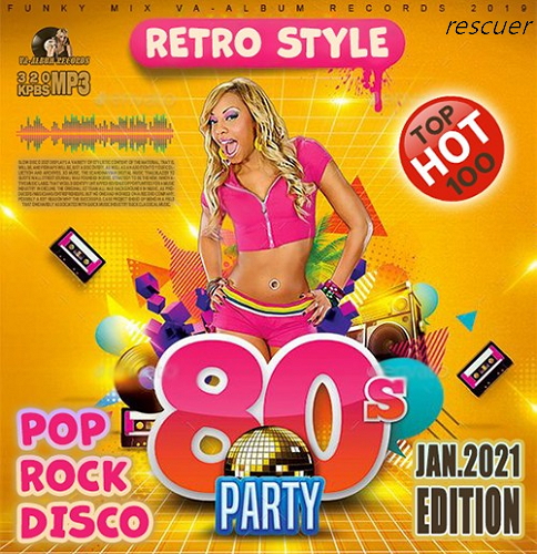 VA - Party Retro Hits 80s (2021) MP3 скачать торрент